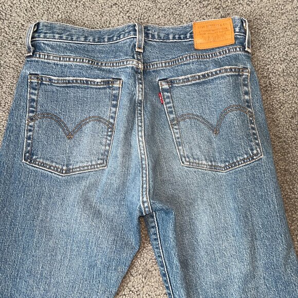 LEVI'S BIG E WEDGIE Button Fly Premium Denim Blue Jeans - EUC - Size 29 - Picture 5 of 11